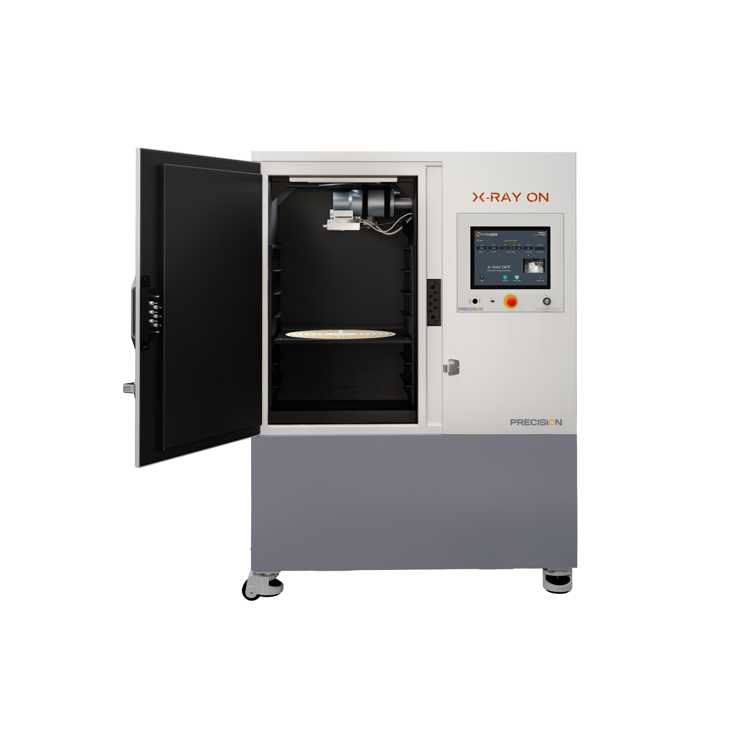 The X-Rad225XL manual shelf ensures ease of use and proper specimen placement.