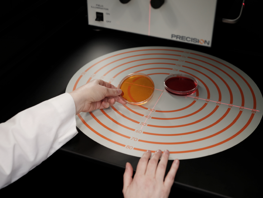 Petri dishes in the X-Rad320
